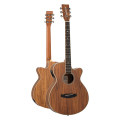 Tanglewood Reunion TRU4CEAK All Koa Super Folk Electro-Acoustic Guitar - Natural Satin