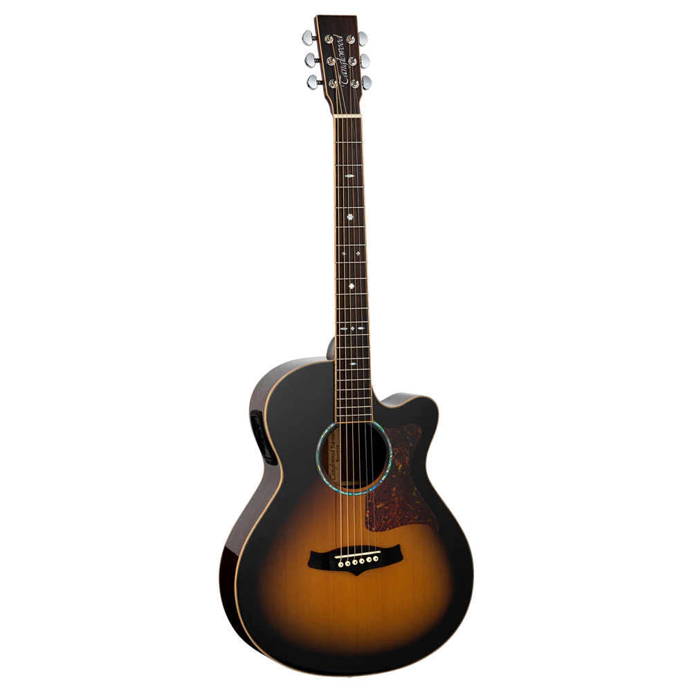 Tanglewood TW45 R VSE Solid Cedar Wood Top, Electro-Acoustic Guitar - Vintage Sunburst Gloss