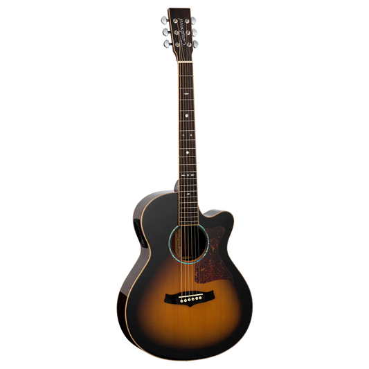 Tanglewood TW45 R VSE Solid Cedar Wood Top, Electro-Acoustic Guitar - Vintage Sunburst Gloss