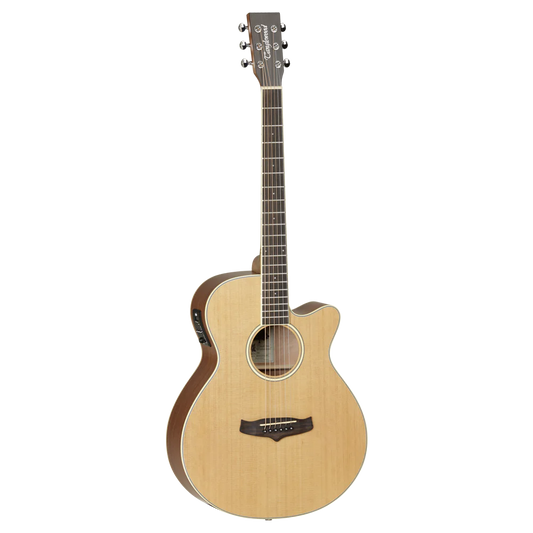 Tanglewood TW9 E Solid Top Super Folk Cutaway Electro-Acoustic Guitar - Natural Satin