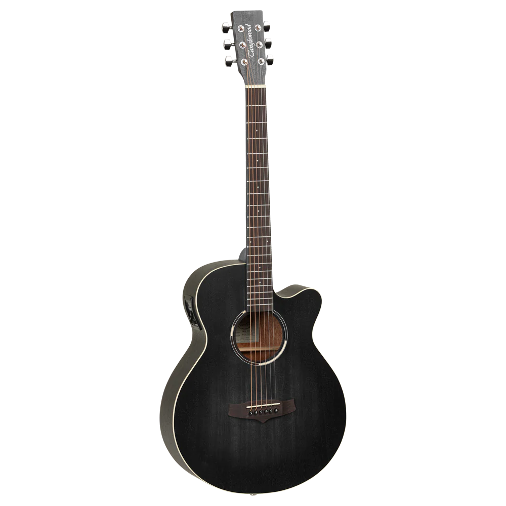 Tanglewood TWBB-SFCE Blackbird Super Folk Electro-Acoustic Guitar - Smokestack Black Satin