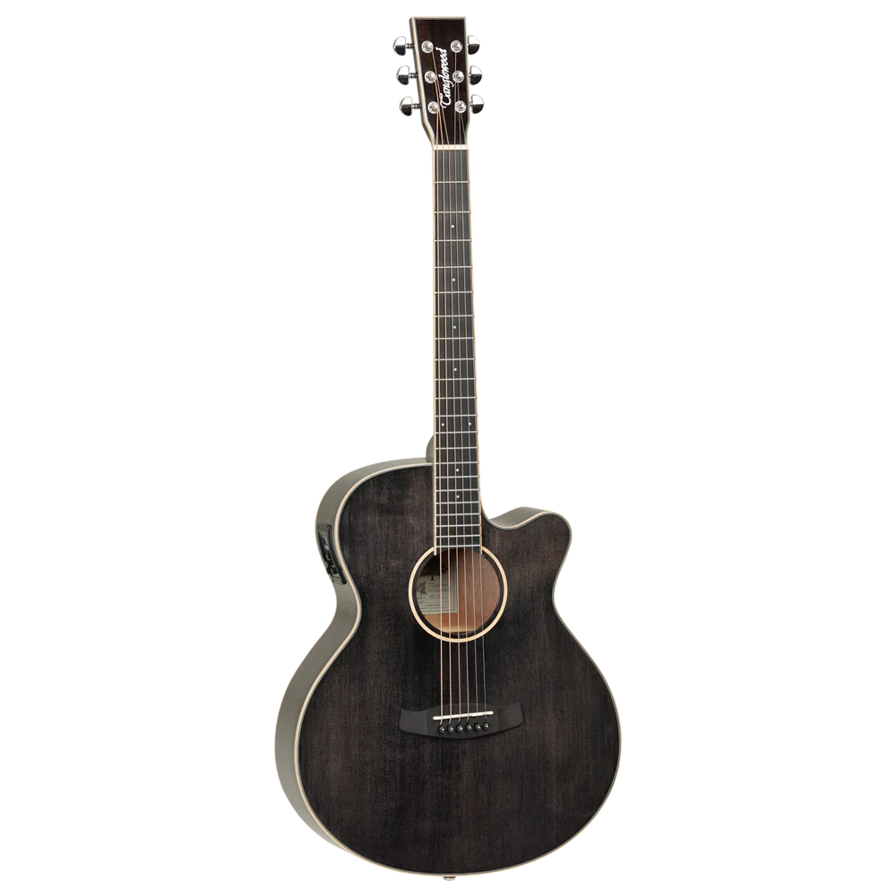 Tanglwood TW4 E BS Solid Mahogany Electro-Acoustic Guitar - Black Shadow Gloss