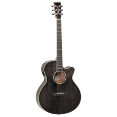 Tanglwood TW4 E BS Solid Mahogany Electro-Acoustic Guitar - Black Shadow Gloss