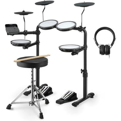 Donner DED-70 Electric Drum Set for beginners with drum throne, sticks, and headphones