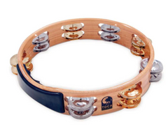 Toca Acacia Wood Double Row Tambourine Nickel/Brass T1010-ABC