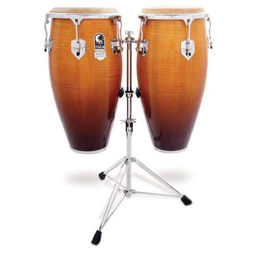 Toca Elite Pro Conga Set 11" & 11.75" W/Dbl-Stand Natural Fade 3100NF