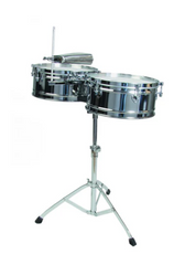 Toca Elite Timbale Set 14"+15" with Stand -Steel T-315