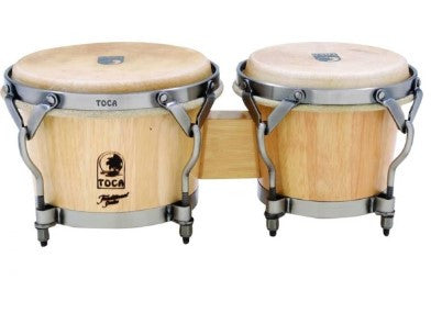 Toca Traditional Series Wood Bongos 7" & 8.5"-3900 Multi