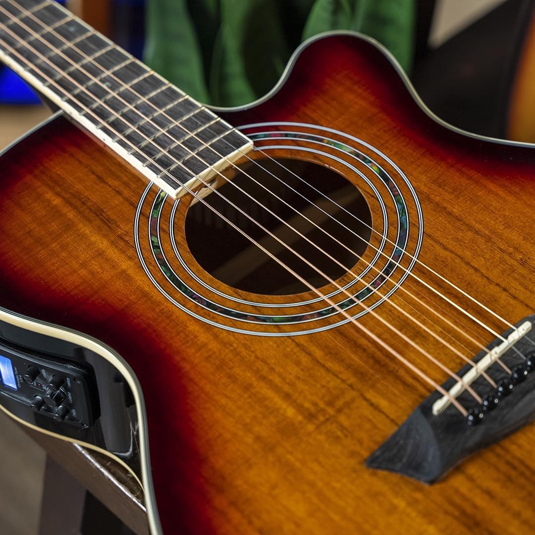 Washburn EA55G-A-U Grand Auditorium Electro-Acoustic Guitar - Koa Burst