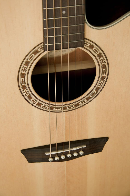 Washburn WG7SCE Acoustic-Electric Guitar, Natural Gloss