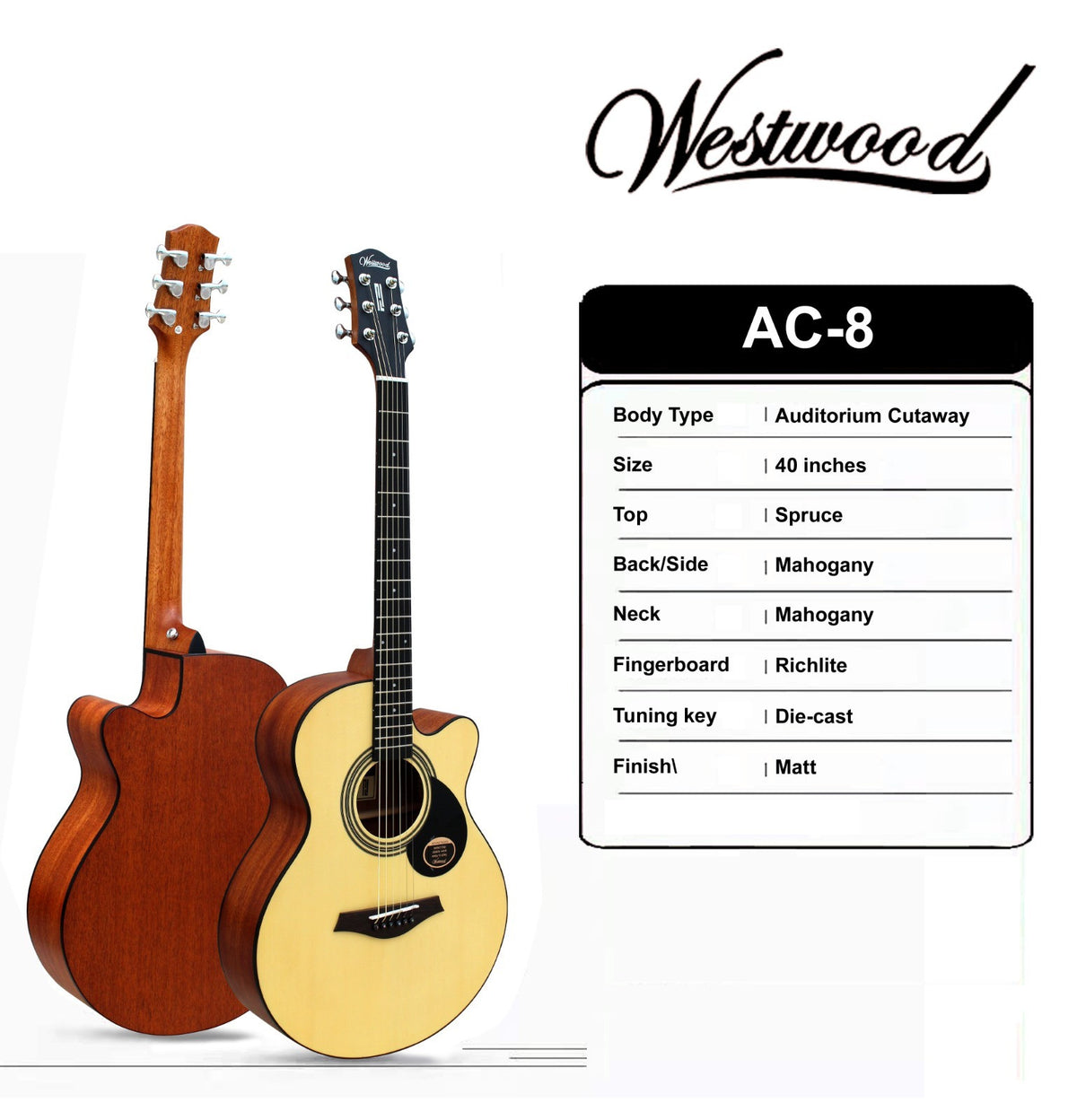 Westwood AC-8 ACOUSTIC GUITAR