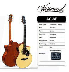 Westwood AC-8E ELECTRO ACOUSTIC GUITAR