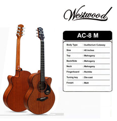 WESTWOOD AC-8 M ACOUSTIC GUITAR