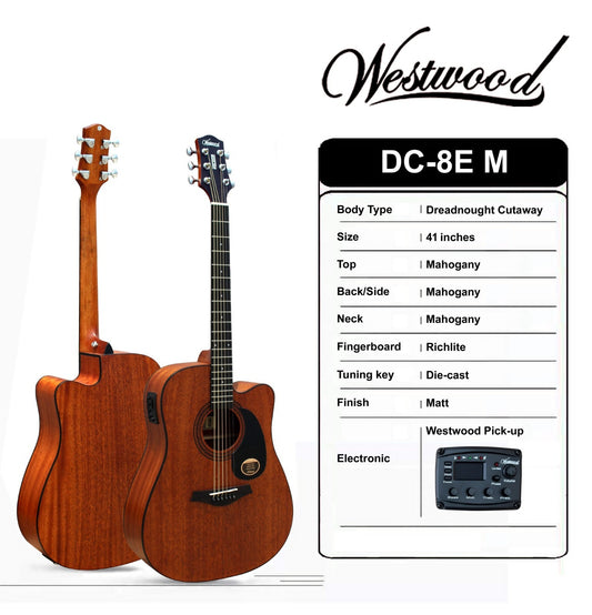 WESTWOOD DC-8E M ELECTRIC ACOUSTIC GUITAR