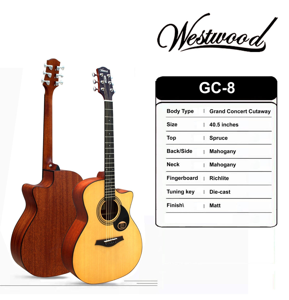 WESTWOOD GC-8 M ACOUSTIC GUITAR