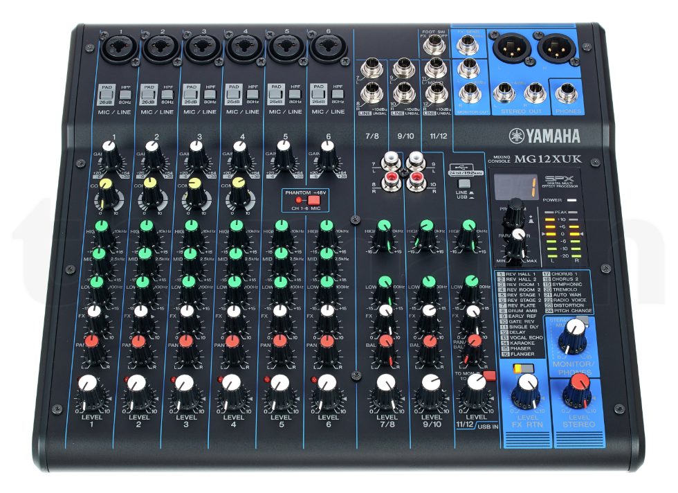 Yamaha MG12XUK 12-Channel Analog Mixer